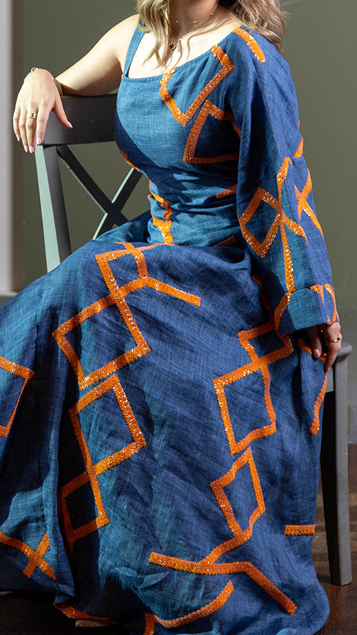 Azure Flame Kaftan