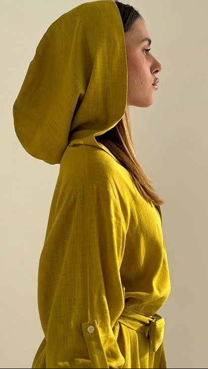 The Solaro Linen Hoody Dress
