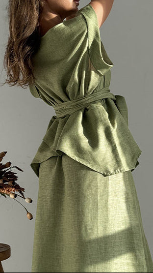 The Mint Linen Dress