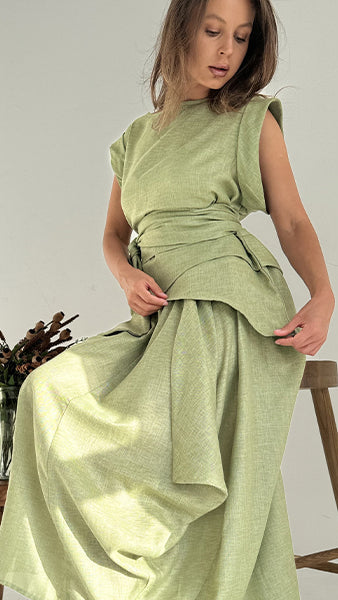The Mint Linen Dress