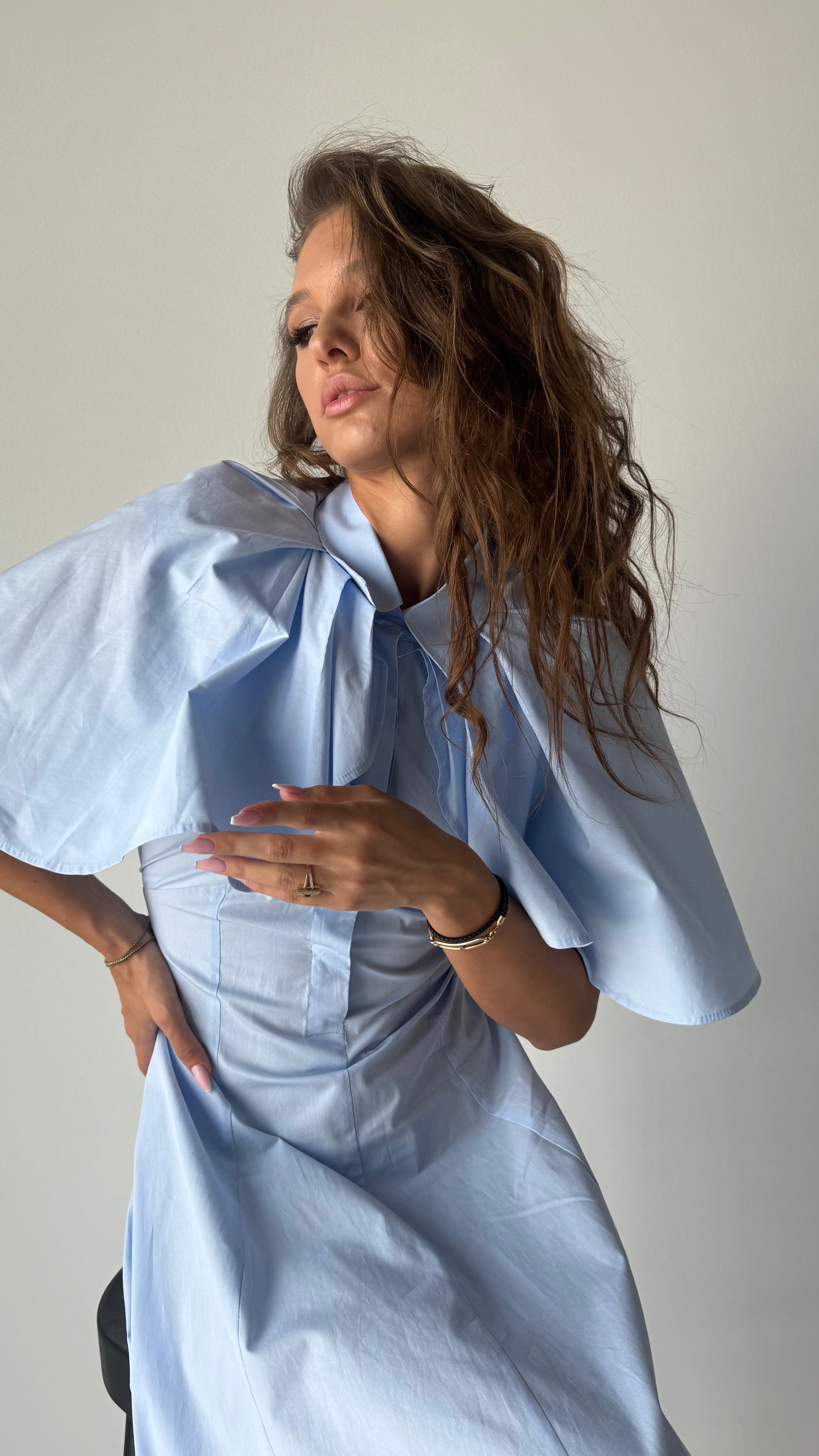 Wing - Shoulder Midi Dress