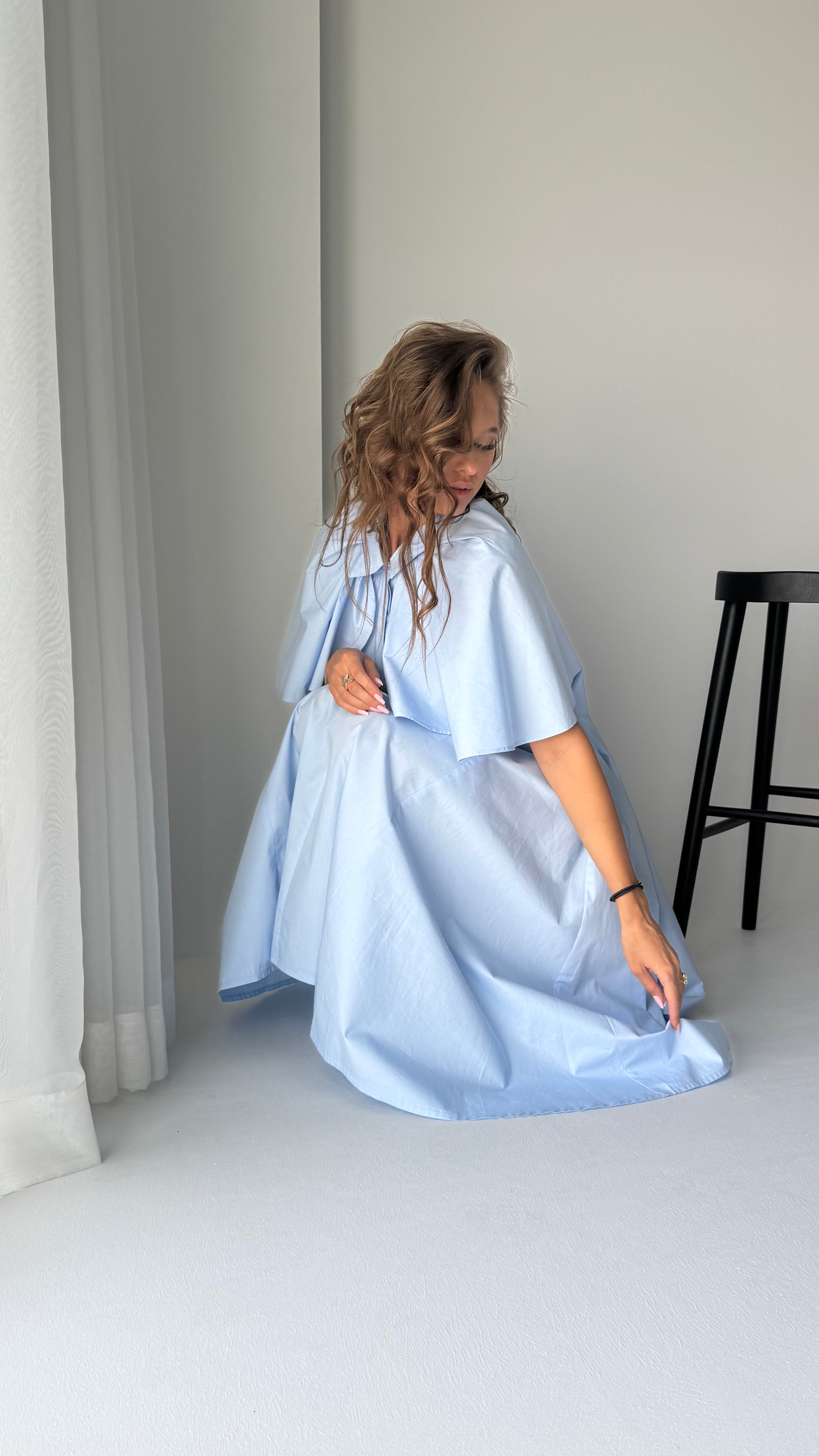 Wing - Shoulder Midi Dress