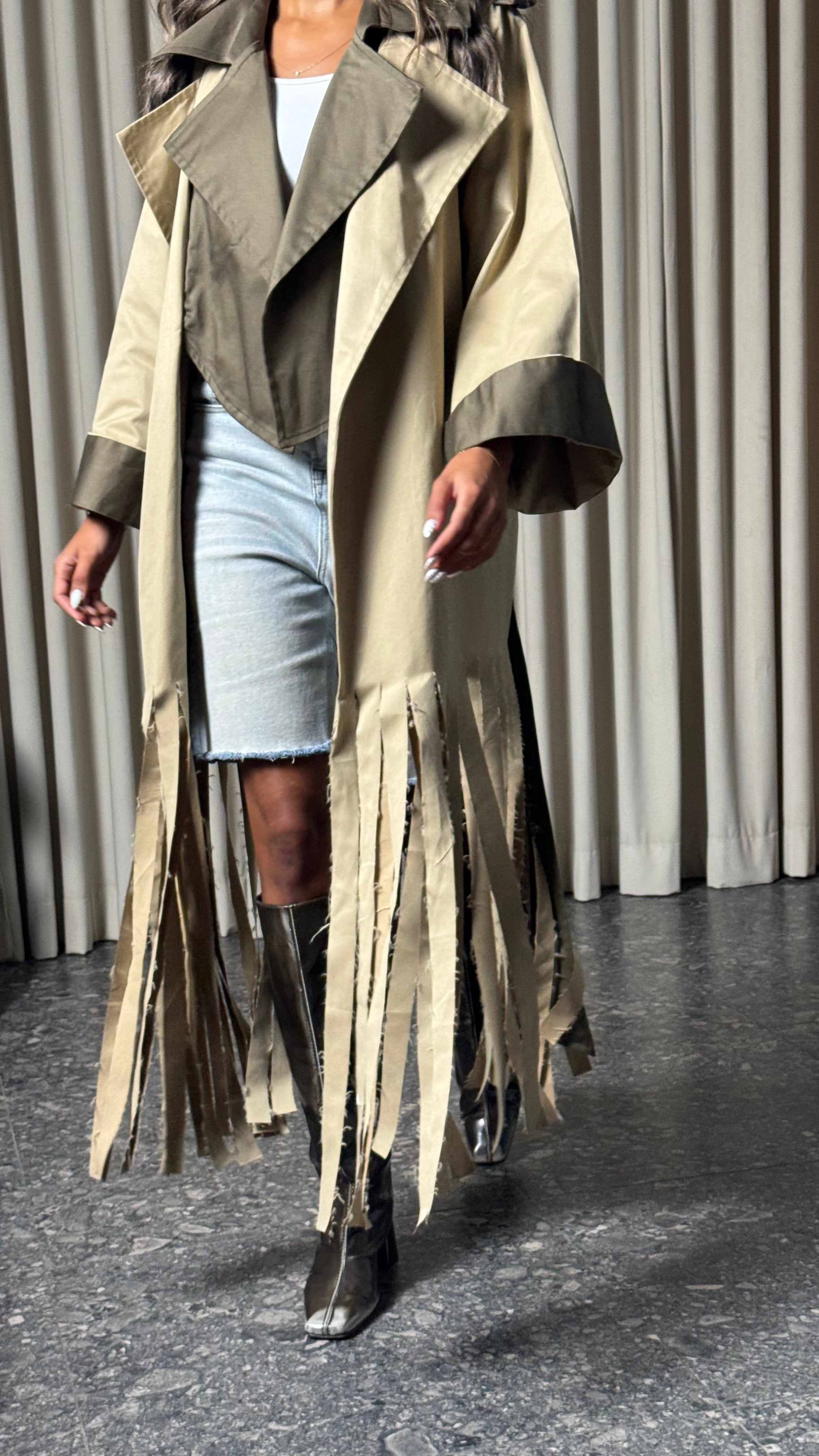 Faultline Tassel Coat