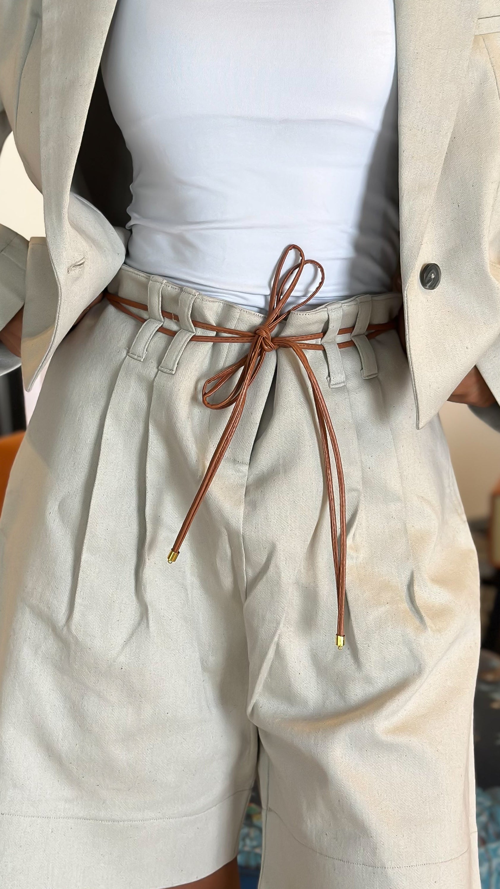 Crop Jacket x Utility Shorts Set