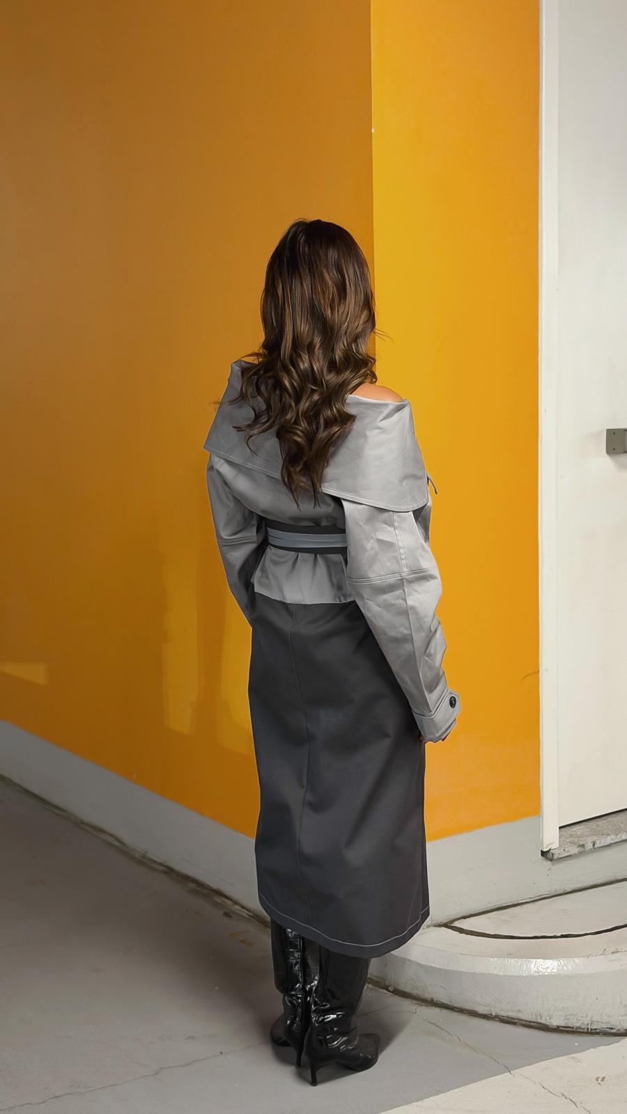 Stylish Two Tone Trench