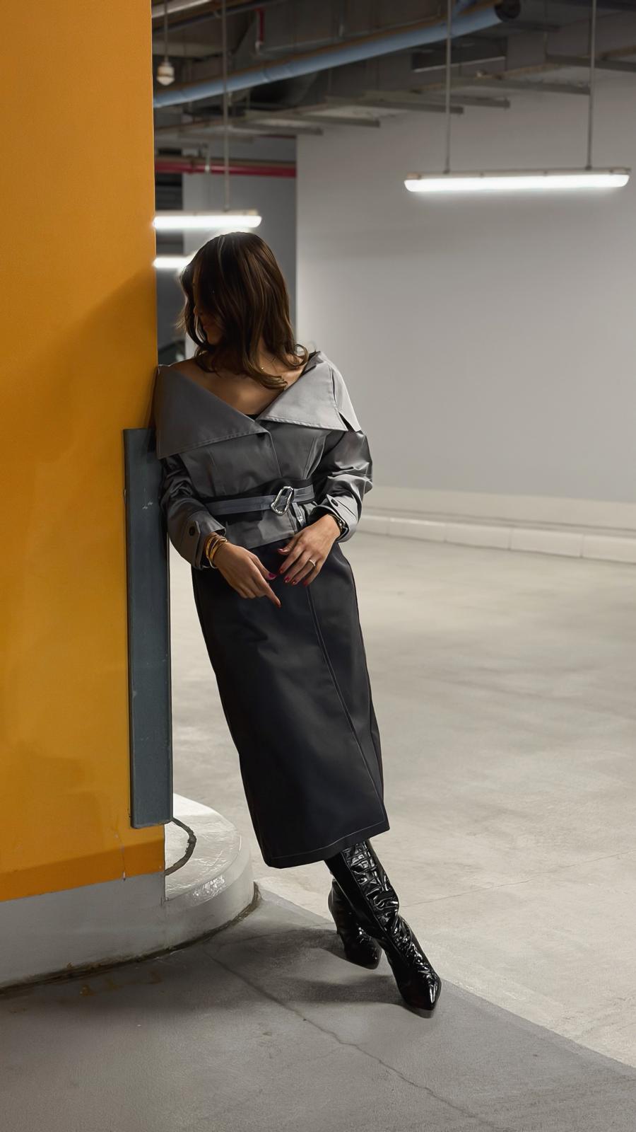 Stylish Two Tone Trench