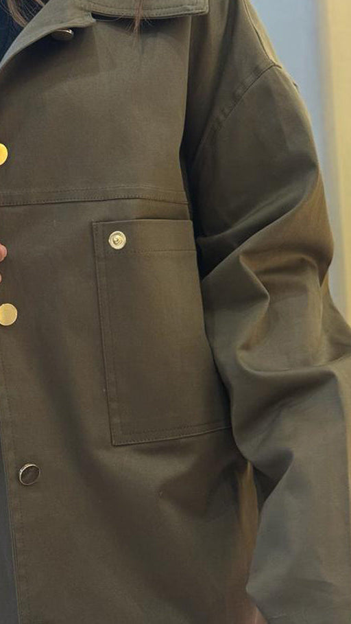 Olive Structured Oversized Jacket