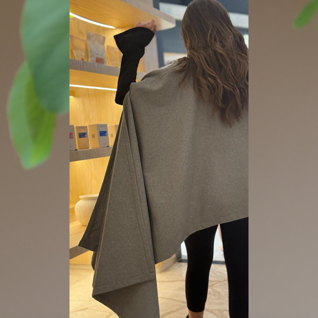 Turtle Neck Poncho Jacket