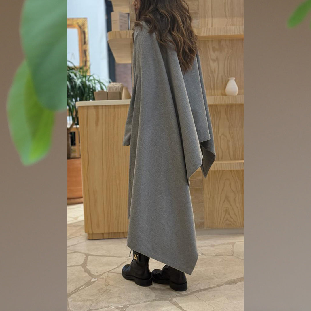 Turtle Neck Poncho Jacket