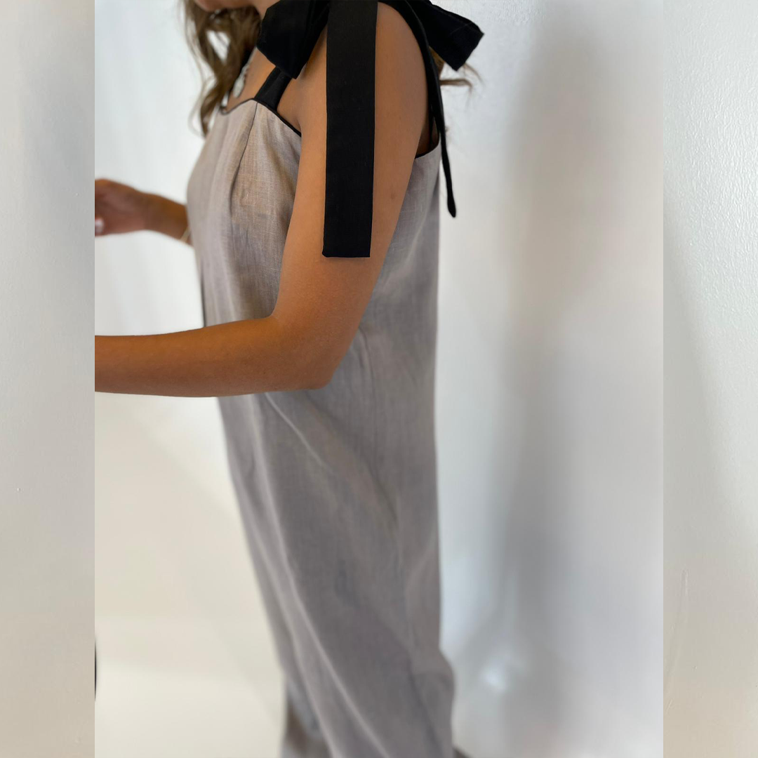 Strapped Linen Jumpsuit