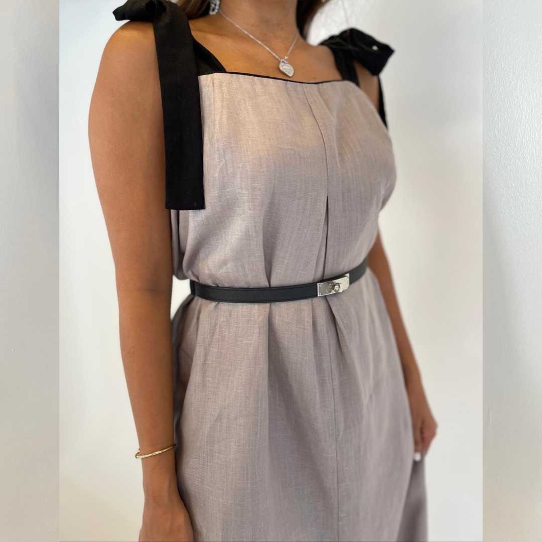 Strapped Linen Jumpsuit