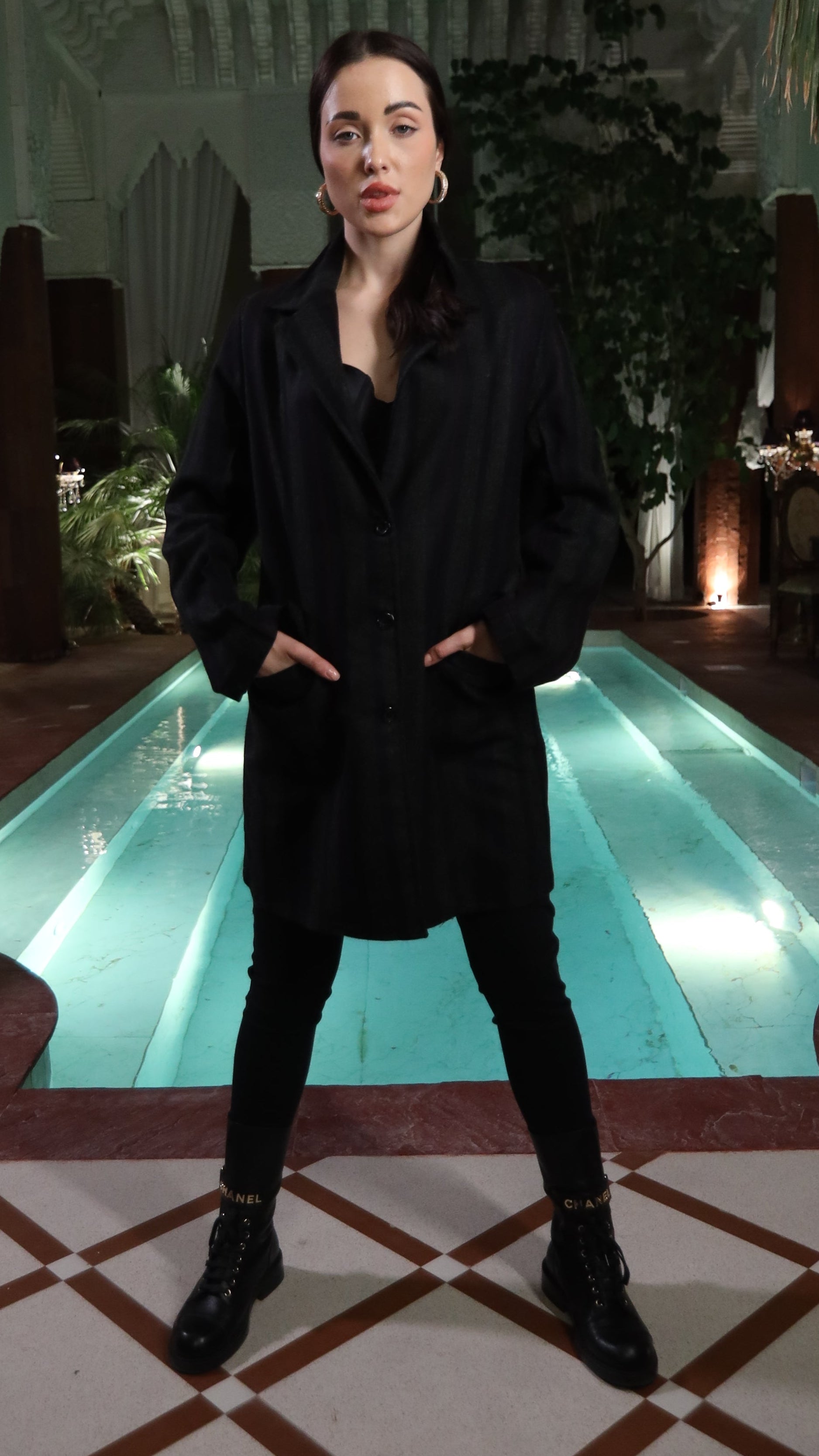 Noir Cropped Tailored Jacket