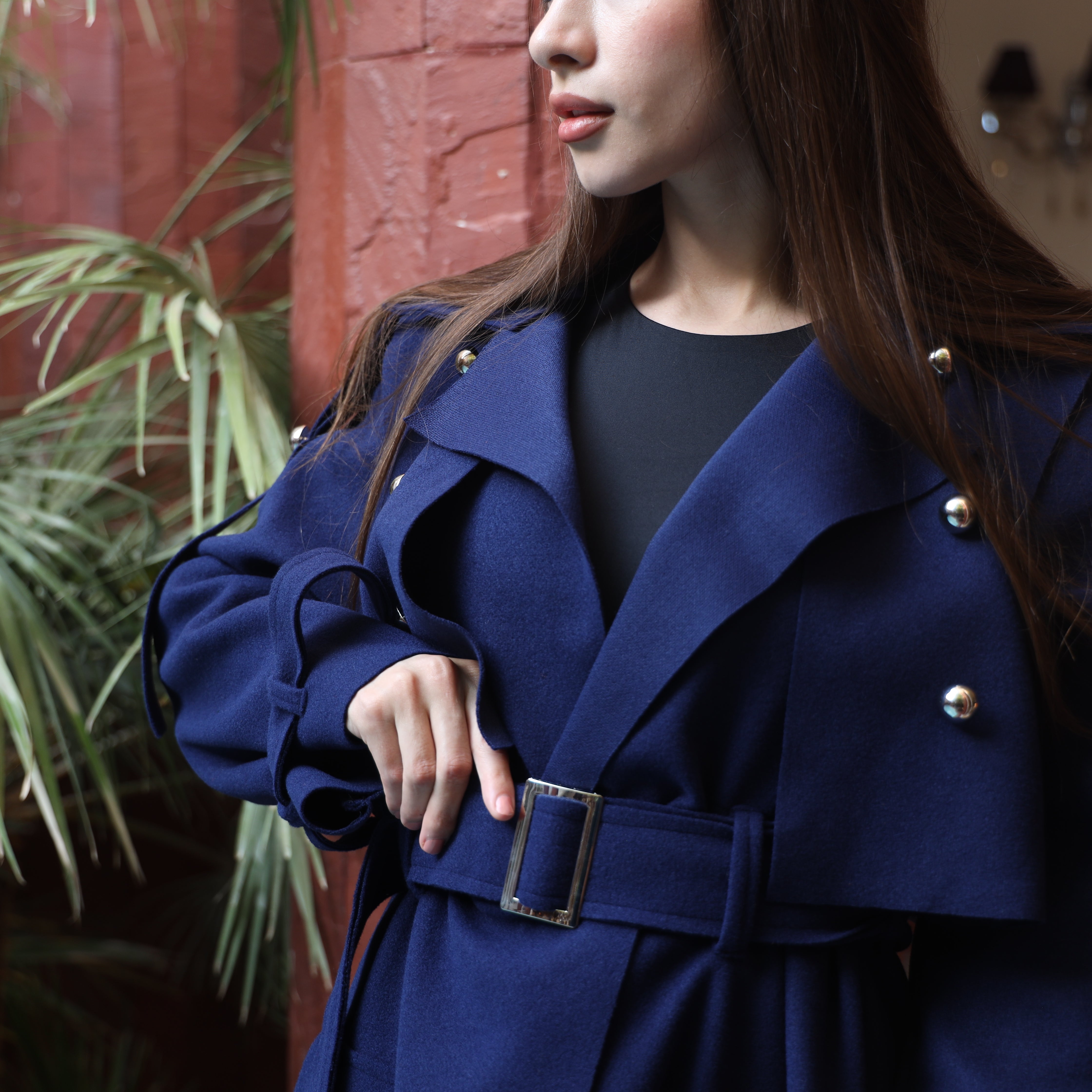 Detailed Belted Coat