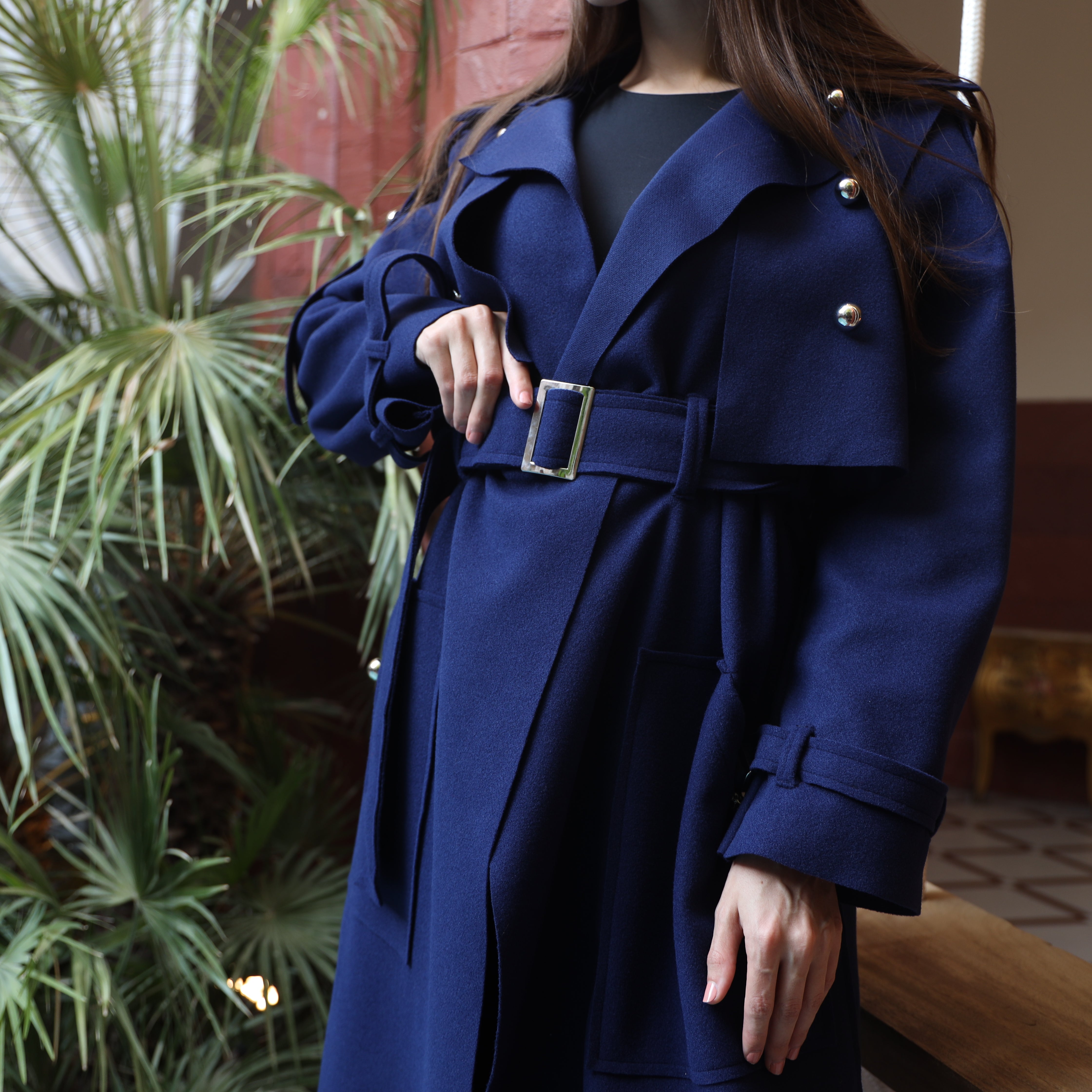 Detailed Belted Coat