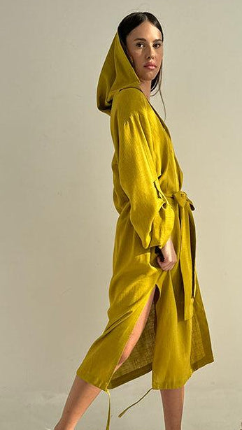 The Solaro Linen Hoody Dress