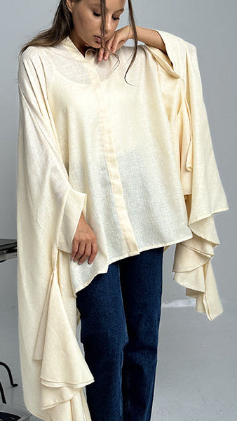 The Cape Sleeve Linen Shirt