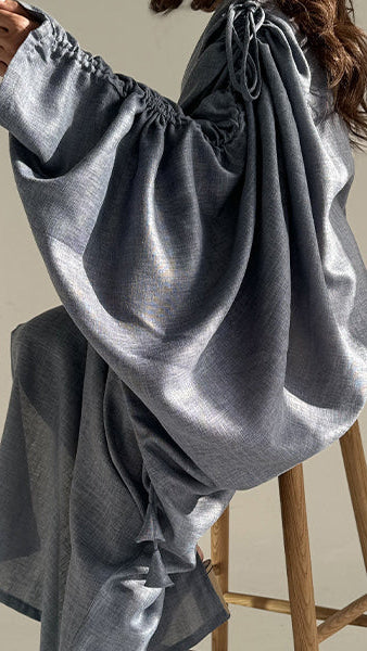 The Slate Draw Linen Dress