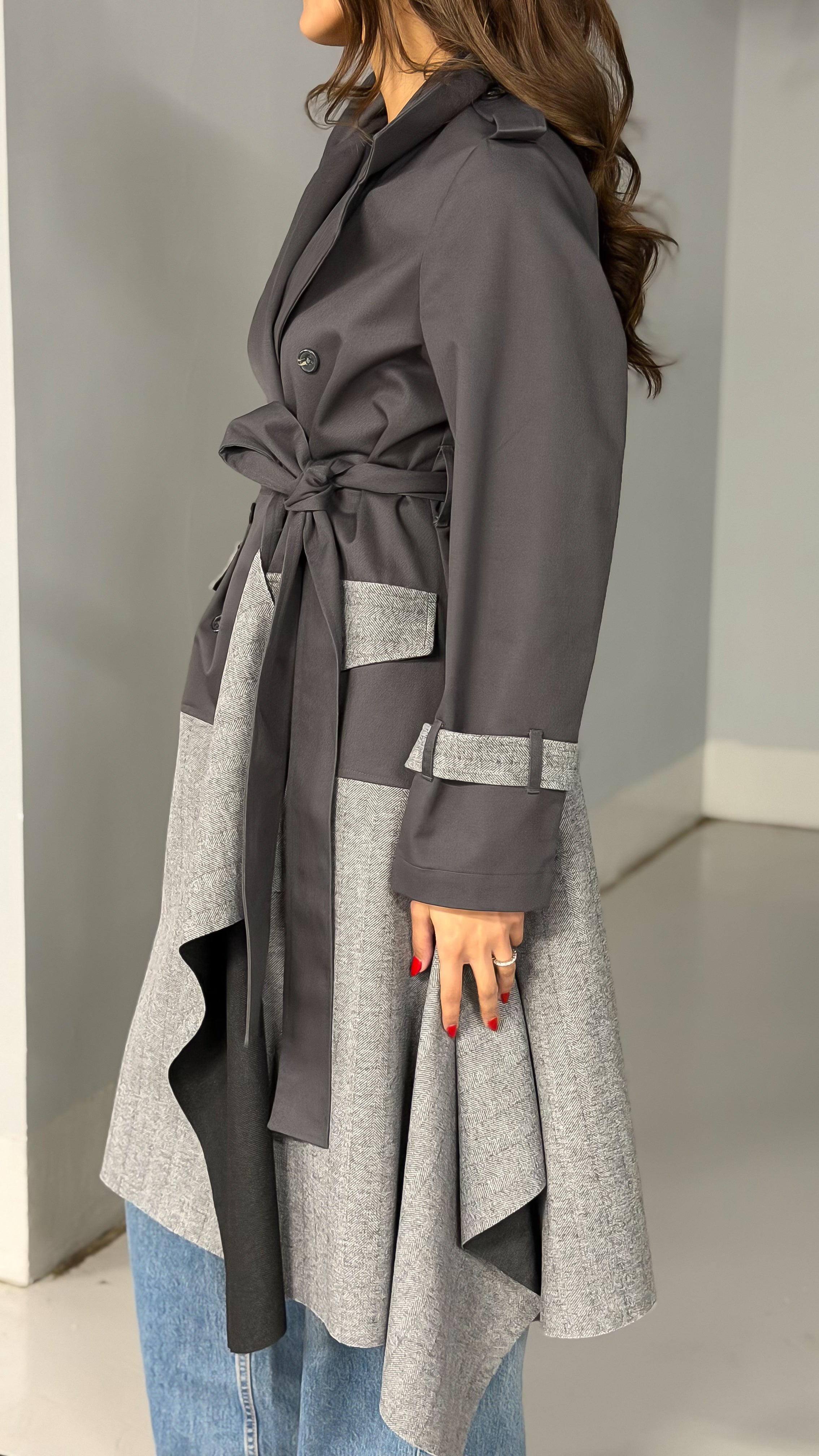 Stylish Asymmetrical Trench