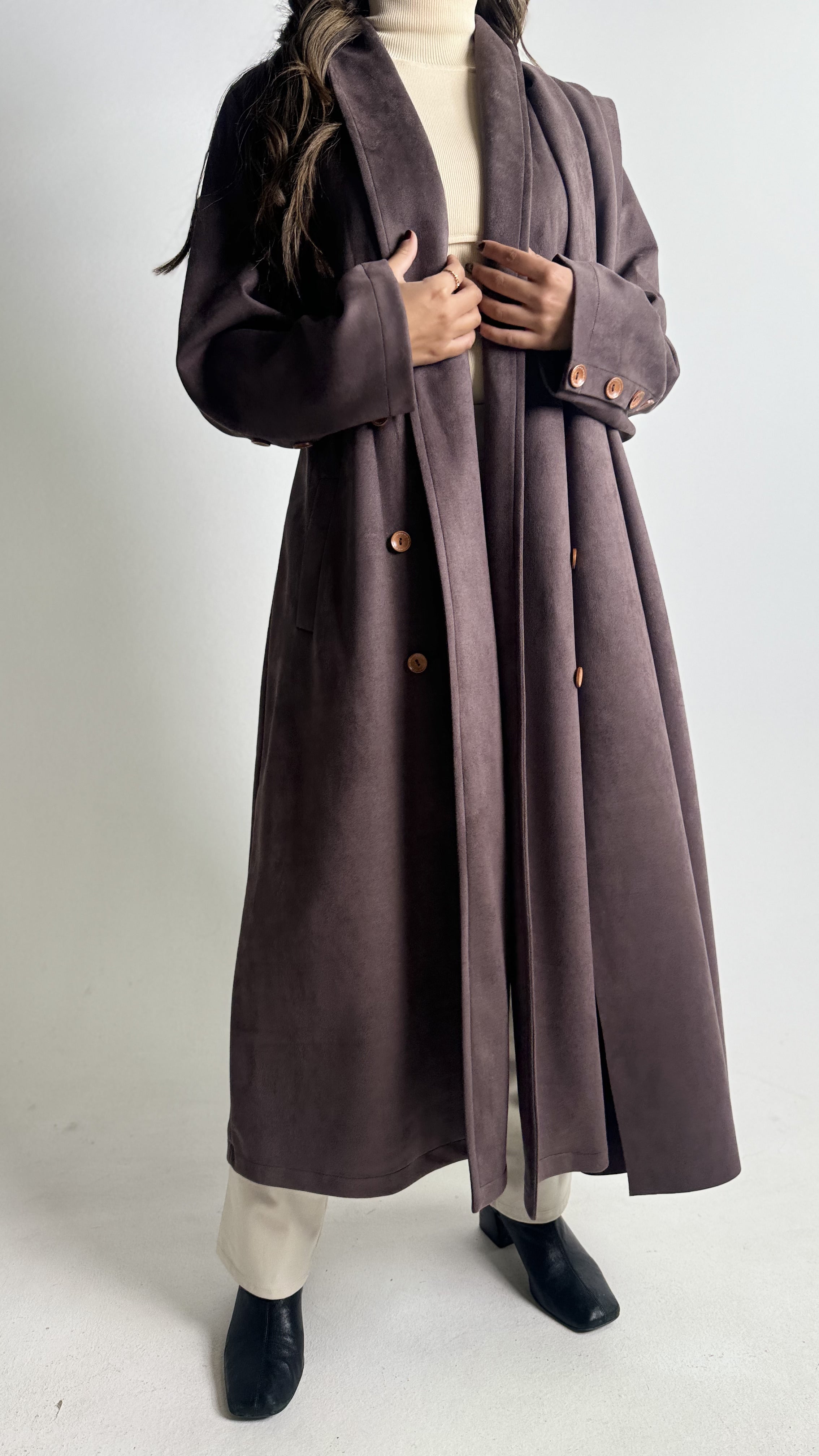 Scarfed Long Coat