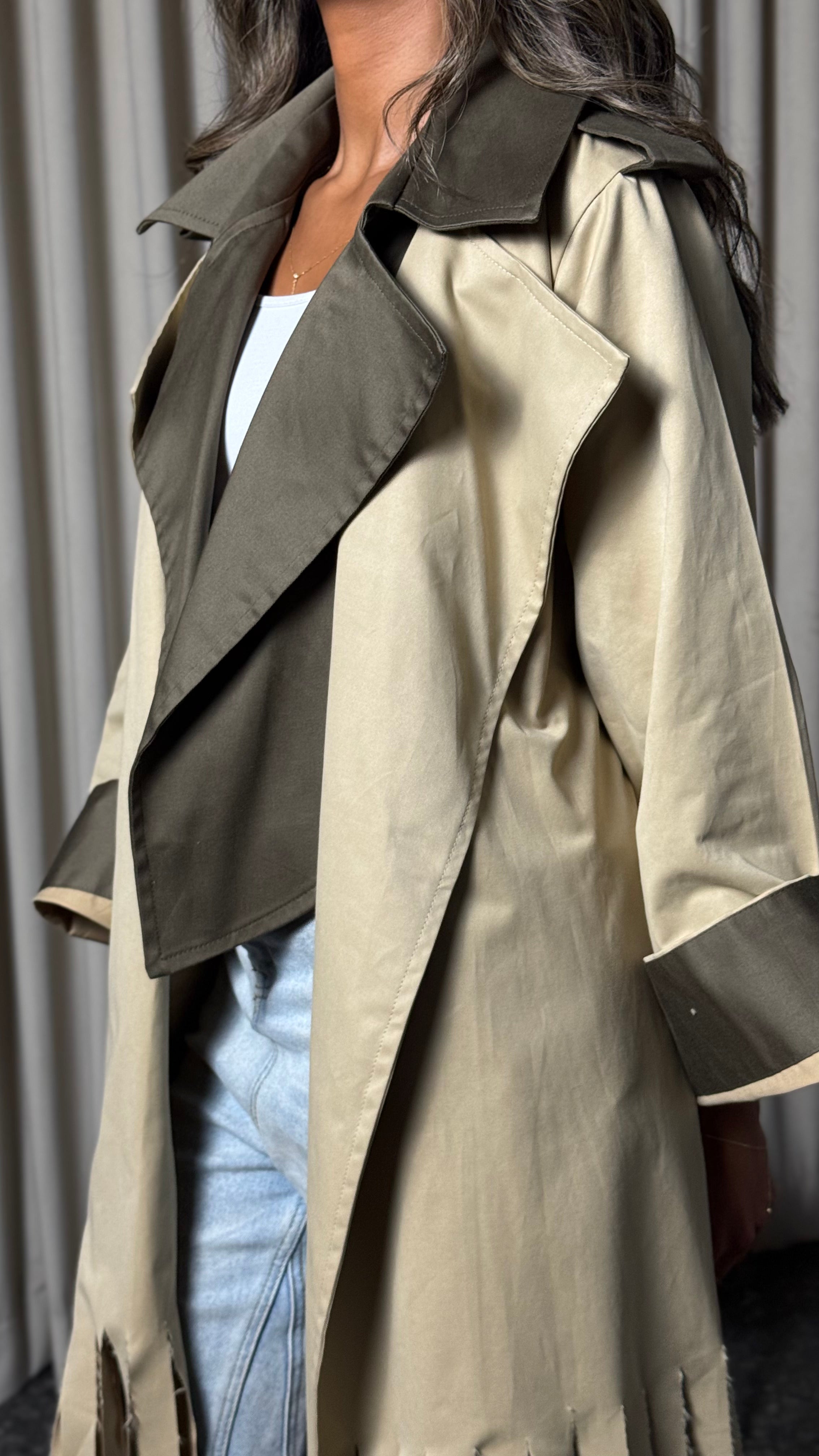 Faultline Tassel Coat