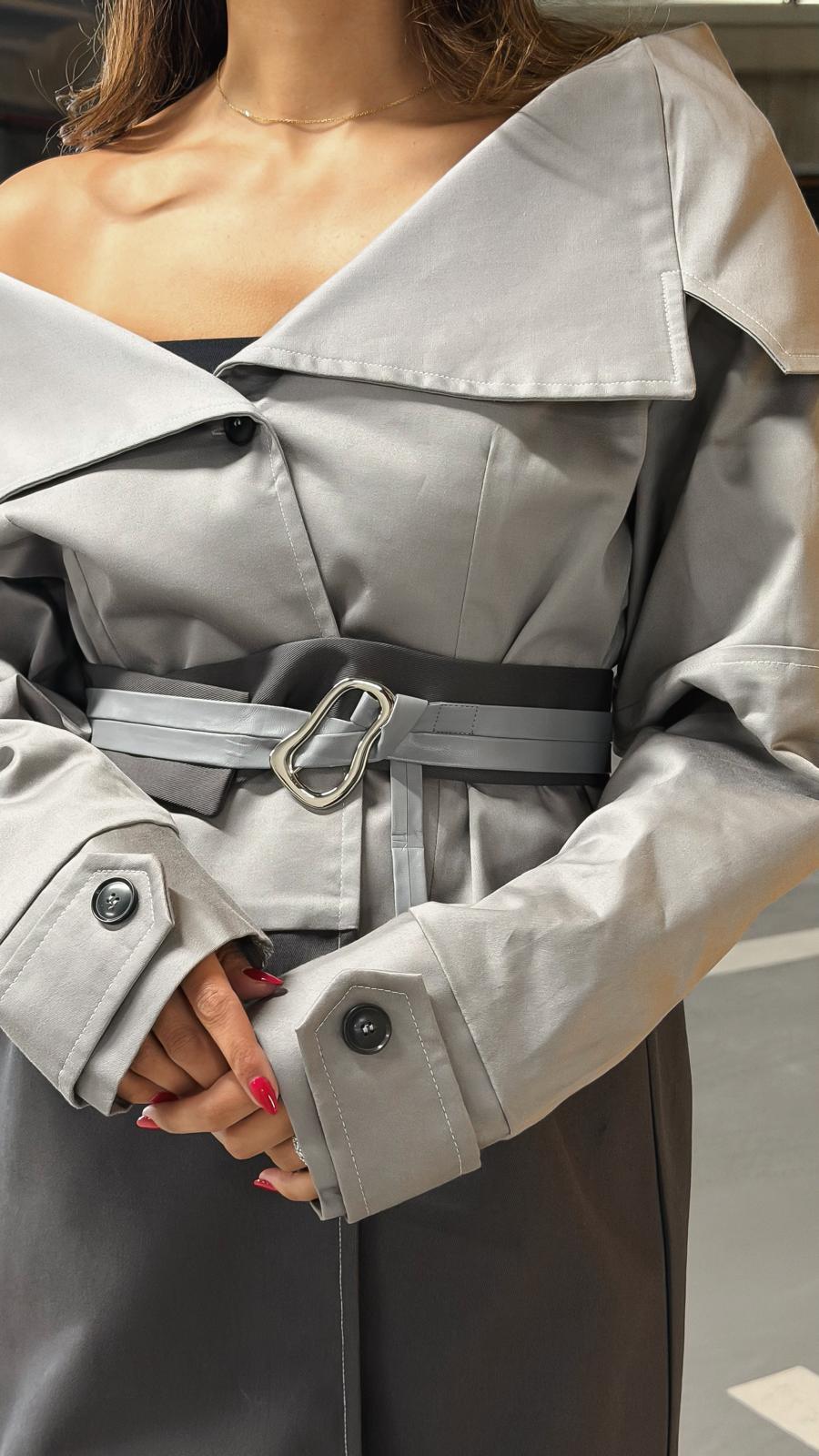 Stylish Two Tone Trench