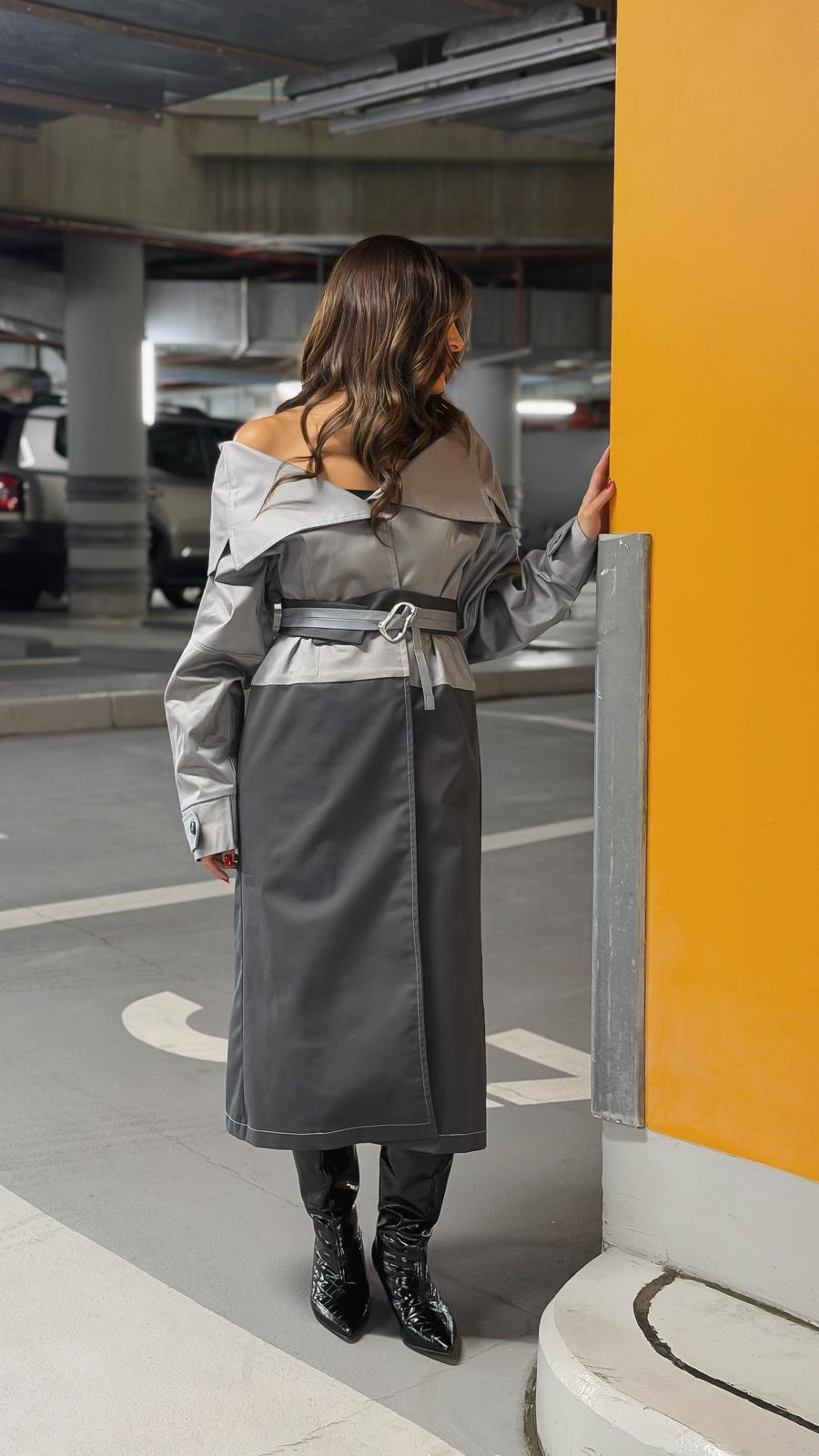 Stylish Two Tone Trench