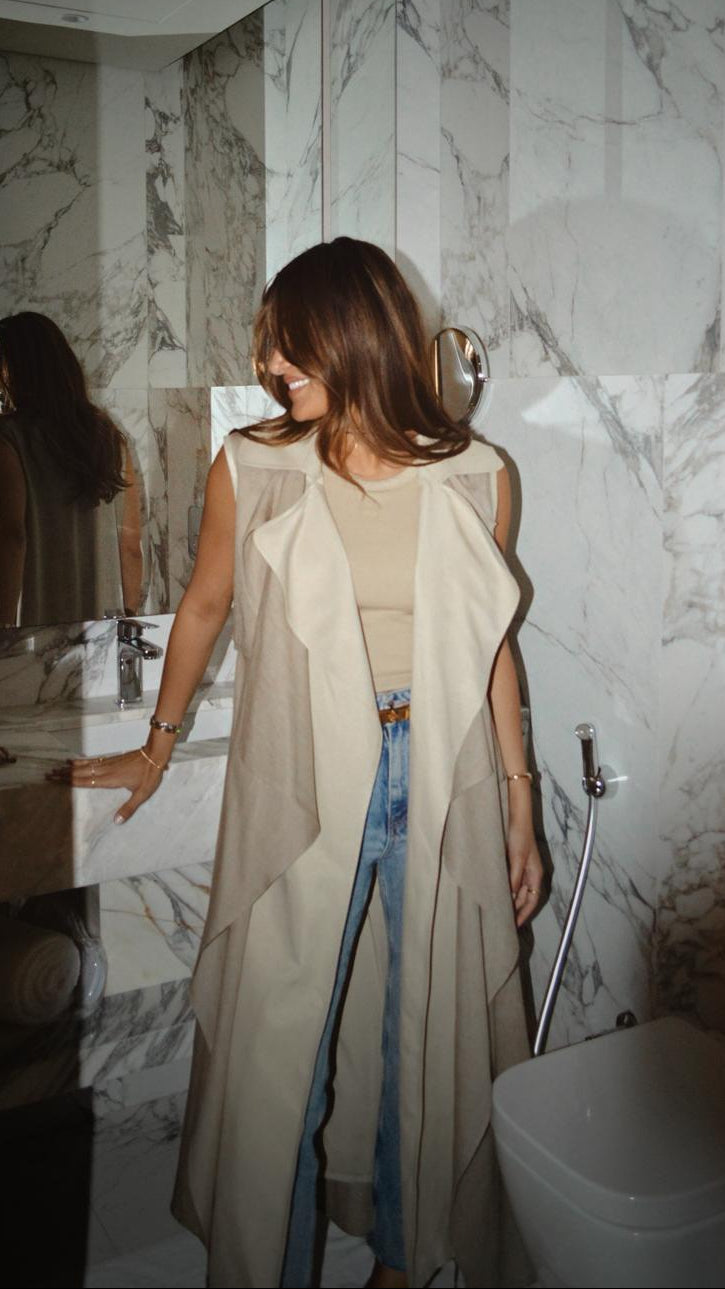 Desert Layered Drape Trench