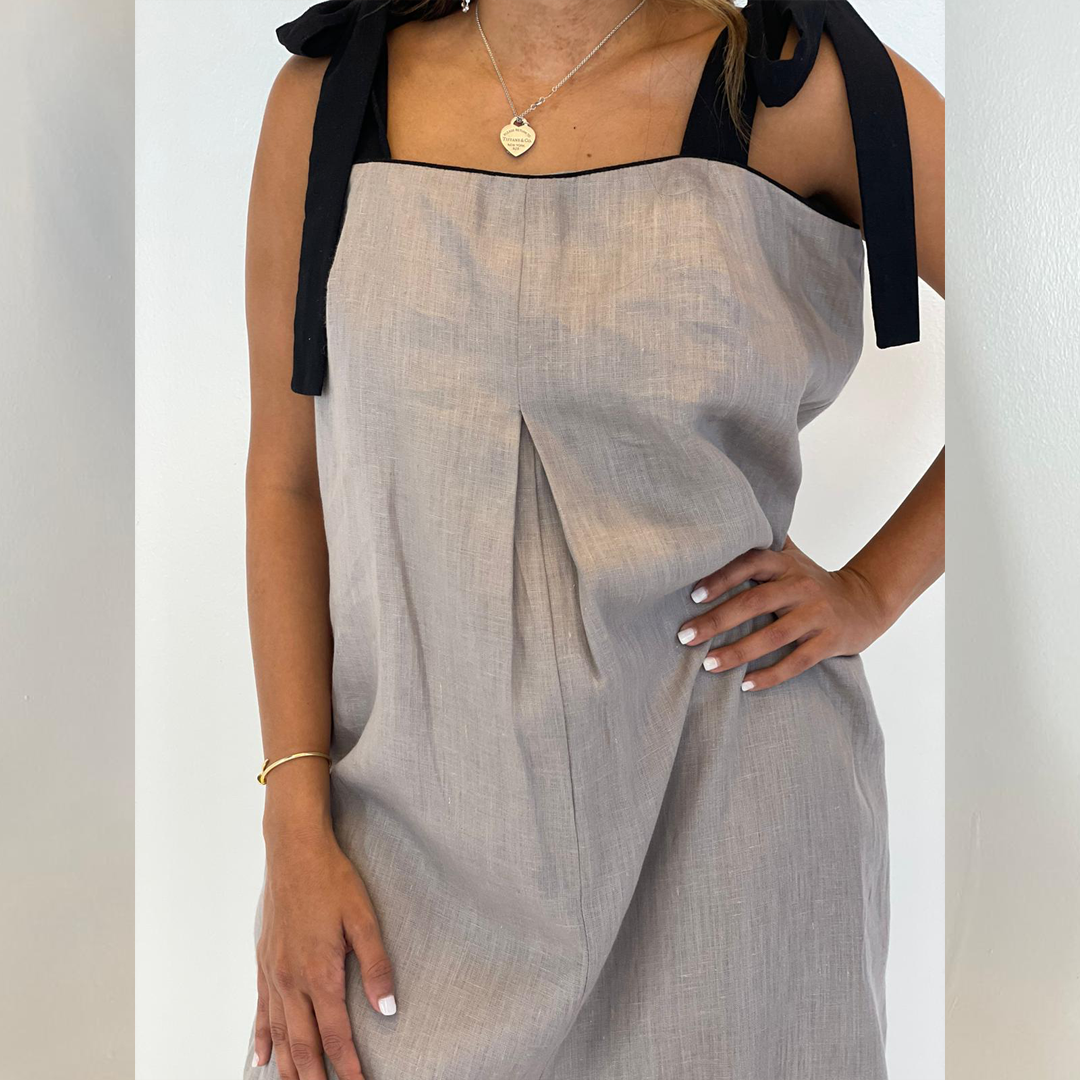 Strapped Linen Jumpsuit